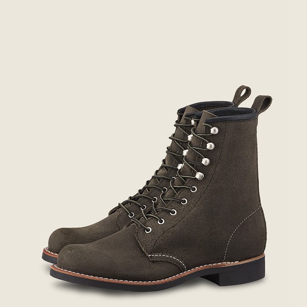 Red Wing Heritage Boots Dark Grey - Womens Silversmith - Short Acampo Leather - 8194-JKTLB